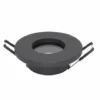 Collerette Support D'encastrement GU10 / MR16 Étanche IP65 - Rond - Noir Mat