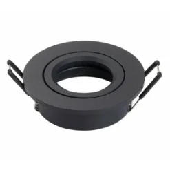 Collerette Support D'encastrement GU10 / MR16 Orientable - Rond - Noir
