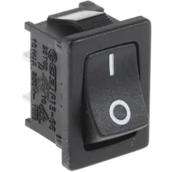 Interrupteur à Bascule Noir Unipolaire à Une Direction On-None-Off