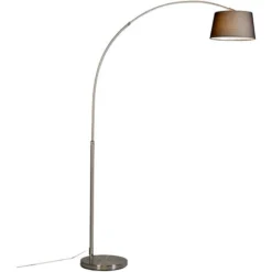 QAZQA Arcbasic - Lampe Arquée Moderne - 1 Lumière - H 1700 Mm - Acier - Moderne - Éclairage Intérieur - Salon