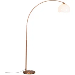QAZQA Arc-basic - Lampe Arquée Moderne - 1 Lumière - H 1760 Mm - Cuivre - Rustique,Moderne - Éclairage Intérieur - Salon