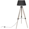 QAZQA Rio Fl - Lampe De Table Trépied/tripode Industriel - 1 Lumière - H 1440 Mm - Marron - Rustique - Éclairage Intérieur - Salon I Chambre I Cuisine I Salle à Manger