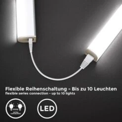 B.K.Licht Réglette LED Pour Cuisine Et Atelier, Platine LED 4W, Longueur 313 Mm, 400 Lm, Lumière Blanche Neutre 4000K -Éclairage Domestique 13224086 5