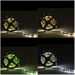 Bande De 300 LEDs 60W 3.402Lm 3000ºK SMD5050 24VDC IP20 RVB+Blanc Chaud X5M 40.000H [CA-5050-60-24-IP20-RVB-WW]-Blanc Chaud (CA-50506024IP20RGBWW)