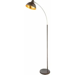 Lampadaire Couleur Rouille Lampe De Salon Rétro Sur Pied Or Lampadaire Lampe Arc Rouille Or, Métal Laiton, Douille E27, H 155 Cm Globo 24703SR
