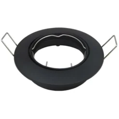 Support Encastrable Rond Orientable Noir Noir - Sans Douille