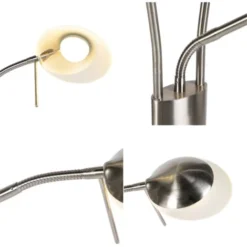 QAZQA Lexus - LED Dimmable Lampadaire Avec Lampe De Lecture Moderne Variateur Inclus - 1 Lumière - H 1800 Mm - Acier - Moderne - Éclairage Intérieur - Salon I Chambre -Éclairage Domestique 14868094 4