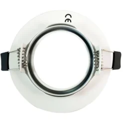 EUROPALAMP Lot De 20 Collerettes Supports Encastrables Orientables Spot LED Rond Blanc - Diametre 90mm - Trou De Perçage 65mm -Éclairage Domestique 15374400 4