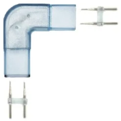 Connecteur D'angle En L 8mm Pour Ruban LED 220V 5050 Ou 2835 25 Ou 50 Mètres