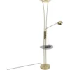 QAZQA Sevilla - LED Dimmable Lampadaire Avec Lampe De Lecture Moderne Variateur Inclus - 1 Lumière - H 180 Cm - Doré/Laiton - Moderne - Éclairage Intérieur - Salon I Chambre