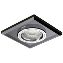 Support Spot Encastrable Carré Fin MORTA Noir