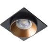 Support De Spot Encastrable Perçage 68mm Carré Noir / Or / Noir