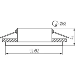 Support De Spot Encastrable Perçage 68mm Carré Noir / Or / Noir -Éclairage Domestique 19900277 4