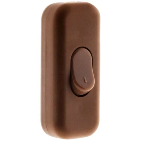 Interrupteur 2A Unipolaire Marron - Zenitech 1 Interrupteur 2A Unipolaire Marron - Zenitech