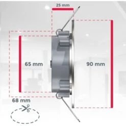 6x Spots 5W LED Encastrables Spécials Sdb Ultra-plats Nickel Mat Salle De Bain IP44 -Éclairage Domestique 20408664 4