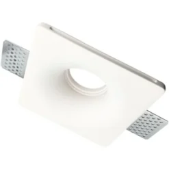 Support Spot GU10 LED Carré Blanc Ø120mm