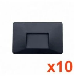 Balise LED Saillie 3W 220V 120° Noire IP44 Pour Escalier (Pack De 10) - Blanc Chaud 2300K - 3500K - SILAMP -Éclairage Domestique 23519814 3