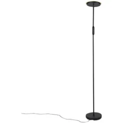 QAZQA Bumu - LED Dimmable Lampadaire Design Variateur Inclus - 1 Lumière - H 180 Cm - Noir - Design - Éclairage Intérieur - Salon I Chambre I Cuisine I Salle à Manger