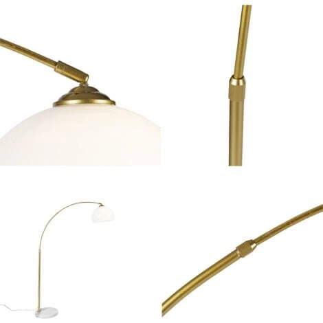 QAZQA Arc-basic - Lampadaire Moderne - 1 Lumière - H 170 Cm - Doré/Laiton - Moderne - Éclairage Intérieur - Salon I Chambre 4 QAZQA Arc-basic - Lampadaire Moderne - 1 Lumière - H 170 Cm - Doré/Laiton - Moderne - Éclairage Intérieur - Salon I Chambre – Image 4