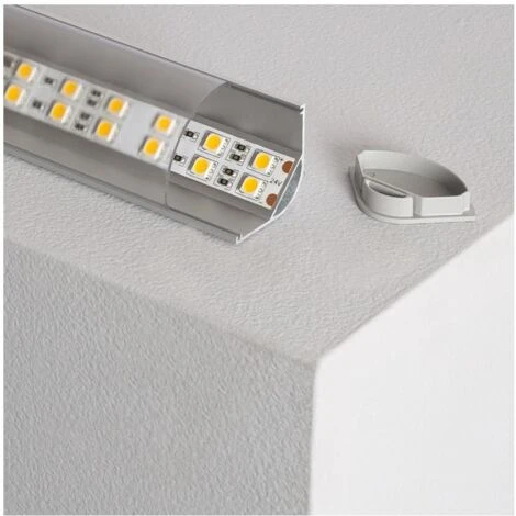 Profilé Aluminium Pour Angle Avec Capot Continu Pour Ruban LED Jusqu'à 20mm Couvercle Circulaire Translucide 4 Profilé Aluminium Pour Angle Avec Capot Continu Pour Ruban LED Jusqu'à 20mm Couvercle Circulaire Translucide – Image 4