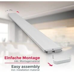 B.K.Licht I Réglette LED De 10 W I 1100 Lumens I Longueur : 57,5 Cm I 3 000K Couleur De Lumière Blanche Chaude I IP20 I Lampe D'armoire I Lampe De Cuisine I Lampe D'atelier -Éclairage Domestique 28271680 5