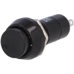 Bouton-poussoir Rond à Circuit Ouvert 12mm NOIR