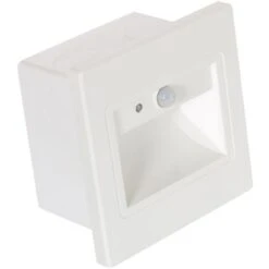 Balise Murale LED Encastrable 1.5W Bark Blanche Avec Détecteur PIR Blanc Neutre 4000K 120º