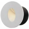 Balise LED Encastrable Ronde 3W 220V 34° Blanche IP20 Pour Escaliers - Blanc Neutre 4000K - 5500K - SILAMP