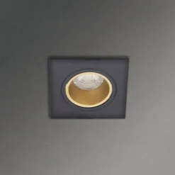 Xanlite - Lot 3 Spots GU10 50W 2700K Carré Orientable Noir Et Or IP20 - PACK3SP50CANO -Éclairage Domestique 31819498 3