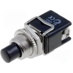 Bouton Poussoir 1 à 250v Noir Avec écrou Ps13bbk