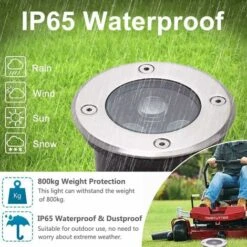 Lumières Enterrées, Led Chaud Blanc Enterré Lampe De Paysage Lampe De Sol Pour Jardin, Éclairage Extérieur---Ip68 Ac85-265V (4Pack,3W) -Éclairage Domestique 32621051 4