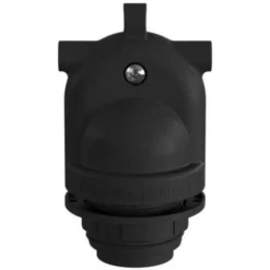 Creative-cables Italia Douille 2 Sorties E27 Ip65 Noir Eiva-2 Pl27pneiva2