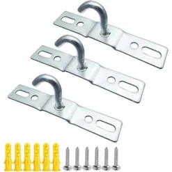 [3 Pièce] Crochet De Plafond 95mm Plafonnier Plaque De Base Plafonnier Lustre Crochet Visse Mount Heavy Duty Fer Galvanisé Pour Européenne Lampe De IKEA Ventilateurs De Plafond Panier De Fleurs