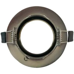 EUROPALAMP Collerette Orientable Aluminium Brossé , Support Spot Diamètre 90mm Trou De Perçage 65mm -Éclairage Domestique 4285774 4