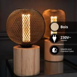 Xanlite - Lampe à Poser Cyclo Bois Culot E27 - XDLAPCYCLOW -Éclairage Domestique 47378255 4