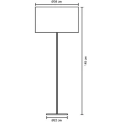 Paco Home Lampe Lampadaire Moderne Salon Séjour Chambre, à Pied, Lampadaire Déco E27  Un Pied Blanc,  Blanc (Ø38 Cm) -Éclairage Domestique 50628825 5