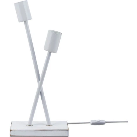 Paco Home Lampadaire Lampe De Bureau Lampe Salon Vintage Rétro Design Industriel E27 Lampe De Table Blanc, Sans Source 1 Paco Home Lampadaire Lampe De Bureau Lampe Salon Vintage Rétro Design Industriel E27 Lampe De Table Blanc, Sans Source
