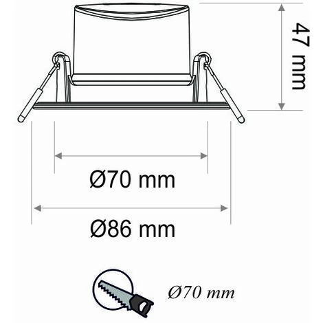 Spots LED Encastrable IP65 - Spécial Salle De Bain - 6.5W 500 LM 3000K - Garantie 2 Ans 2 Spots LED Encastrable IP65 - Spécial Salle De Bain - 6.5W 500 LM 3000K - Garantie 2 Ans – Image 2