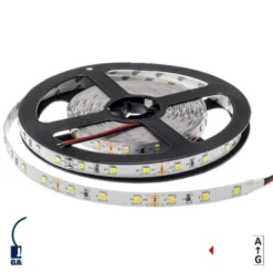 Ruban LED 4,8W/m DC12V 60LED/m Longueur 5m - Blanc Chaud 2800K