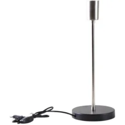 Pied De Lampe Métal Argenté