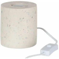 Paris Prix - Pied De Lampe En Ciment Yana 11cm Blanc