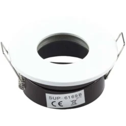 Support De Spot étanche IP65 - Rond Blanc Blanc - Sans Douille - Rond