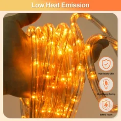 Randaco Tube Lumineux LED Extérieur/Intérieur Éclairage Tube Lumineux Chaîne Lumineuse 20M Jaune -Éclairage Domestique 57649143 3