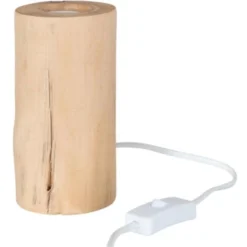 Paris Prix - Pied De Lampe En Bois Silas 16cm Naturel