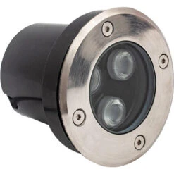 Spot LED Encastrable Au Sol, 3 W, Blanc Chaud, Pour éclairage D'extérieur, D'allée, De Jardin, De Terrasse Et D'escalier