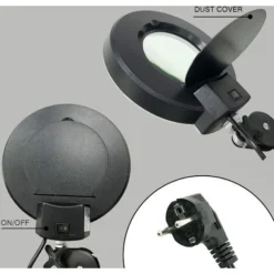 LAMPE AVEC ÉCLAIRAGE ET PIED -Lampe De Manucure à DEL Lampe Grossissante à DEL Avec Support Laminé Pour Une Utilisation Mobile -Avec Roue -Noir 8 LAMPE AVEC ÉCLAIRAGE ET PIED -Lampe De Manucure à DEL Lampe Grossissante à DEL Avec Support Laminé Pour Une Utilisation Mobile -Avec Roue -Noir -Éclairage Domestique 58410780 4