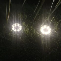 8LED Paysage Lumière LED Imperméable Souterrain Lumière Extérieure Souterraine Lumière Pour Jardin, Chemin, Encastré Souterrain Lumière, Paquet De 2 Blanc -Éclairage Domestique 59135279 5