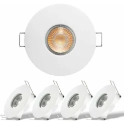 ZOLGINAH Spot Led Encastré, Spot Encastrable Extra Plat, 5W 400lumen Equivalent 50W Incandescence, 230V Blanc Chaud 3000 K, 120°d'éclairage, Spot De Plafond Pour Salle De Bain Salon Cuisine. Lot De 5