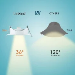 ZOLGINAH Spot Led Encastré, Spot Encastrable Extra Plat, 5W 400lumen Equivalent 50W Incandescence, 230V Blanc Chaud 3000 K, 120°d'éclairage, Spot De Plafond Pour Salle De Bain Salon Cuisine. Lot De 5 -Éclairage Domestique 59345820 3