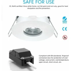 ZOLGINAH Spot Led Encastré, Spot Encastrable Extra Plat, 5W 400lumen Equivalent 50W Incandescence, 230V Blanc Chaud 3000 K, 120°d'éclairage, Spot De Plafond Pour Salle De Bain Salon Cuisine. Lot De 5 -Éclairage Domestique 59345820 4